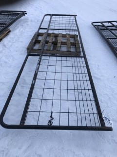 Metal Swinging Gate 186"x4' c/w Page Wire Inserts.