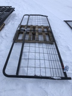 Metal Swinging Gate 138"x4' c/w Page Wire Inserts.