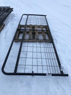 Metal Swinging Gate 138"x4' c/w Page Wire Inserts.