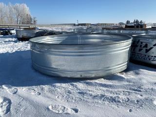 HW Brand Model R-82, 8' Round 2' Deep Stock Tank Damaged.