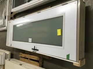 All Weather Windows Door, Spay 79x39 Exterior Door w/Window, Double Paned Glass.