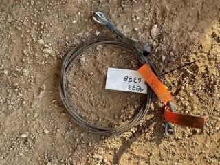 Lot of (2) Rigging Cables 1/4"x12'.