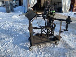 Pivoting Nozzle Welder On Rolling Cart By Cypress Welding Equipment.