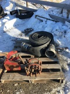 6" Water Hose c/w Steel Hose Clamp.