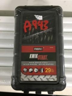 Mibro Kwik Start High Speed Steel Drill Bit Set.