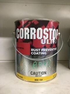 CorroStop Ultra Beige Flat Rust Preventative Coating.