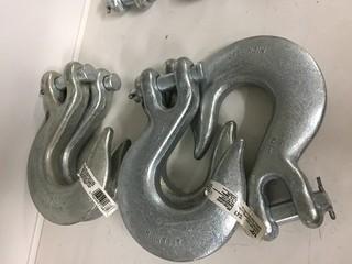 Lot of (5) King Chain 1/2" Clevis Slip Hooks.