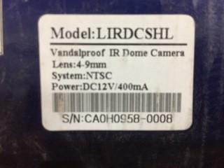 Vandal-Proof IR Dome Security Camera, Model LIRDCSHL.