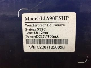 Weatherproof IR Security Camera, Model LIA90ESHP.