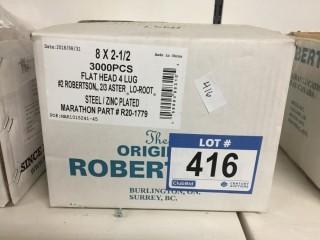 Qty of Flat 4 Lug 2 1/2" Screws.