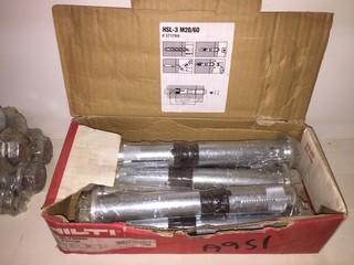 Box of (6) Hilti HSL-3 M20/60 Heavy Duty Expansion Anchors.