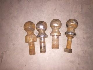Lot of (4) 2" Steel Ball Hitch.