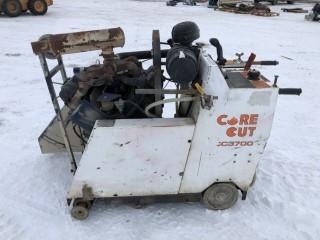 Corecut CC3700 Concrete Asphalt Road Saw, Diesel Engine.