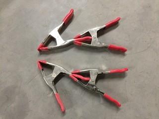 Lot of (4) Spring Clamps.