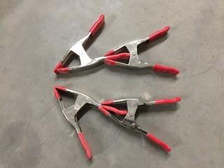 Lot of (4) Spring Clamps.