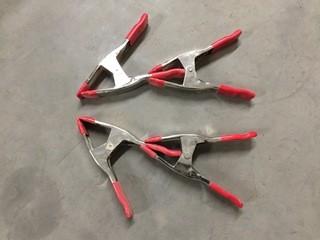 Lot of (4) Spring Clamps.