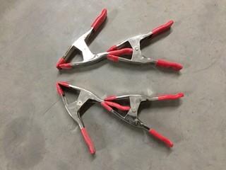 Lot of (4) Spring Clamps.