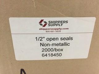 Qty of 1/2" Poly Strapping Metal Seals.