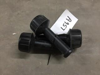 Lot of (2) Plastic Wrap Handles