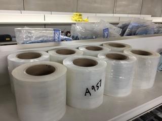 Lot of (8) Rolls of 5" Wide Shrink Wrap.