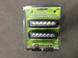 (2) 18W LED Worklights.
