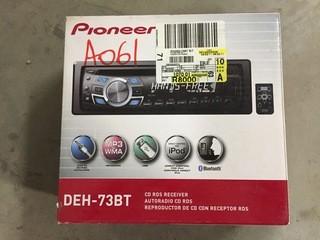 Pioneer DEH-73BT Bluetooth CD RDS Receiver.