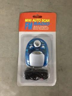 FM Radio Flashlight with Stereo Headphones.