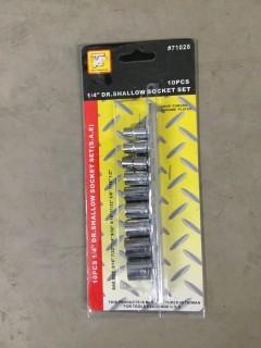 10pc 1/4" Shallow Sockets.