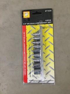 10pc 1/4" Shallow Sockets.