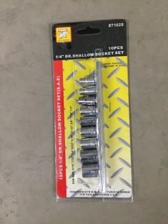 10pc 1/4" Shallow Sockets.