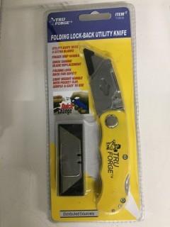 Folding Lockback Knife with Blades.