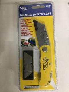 Folding Lockback Knife with Blades.