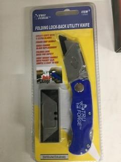 Folding Lockback Knife with Blades.