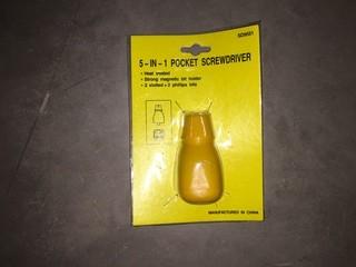 Lot of (2) 5-in-1 Pocket Screwdrivers.