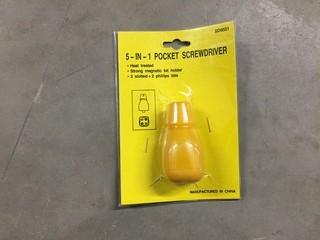 Lot of (2) 5-in-1 Pocket Screwdrivers.