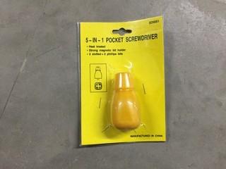 Lot of (2) 5-in-1 Pocket Screwdrivers.