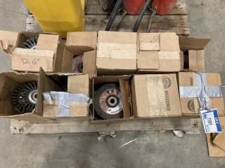 Quantity of 6" & 7" Grinding Wheels and Buffer Wire Wheels, (W-3,1,2)