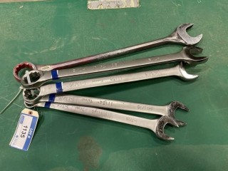 (5) Gray / Williams 1 7/16", 1 11/16", 1 13/16", 1 7/8", 7 15/16" Wrenches (W-3,3,3)