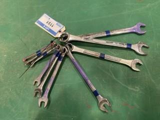 (10) Master Craft Wrenches 1/4", 3/8", 7/16", 1/2", 5/8", 11/16" 13/16", 7/8", 15/16", 1", (W3, 4-1)