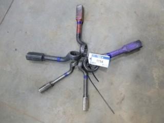 (5) Hammer Wrenches 1 1/16", 1/14", 1 5/8", 2", 2 3/8",  (W-3,4,1)