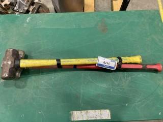 (2) 10lb Sledge Hammers (W-3,4,3)