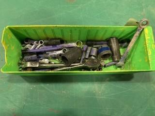 Assorted Wrenches and Sockets (W-3,4,3)