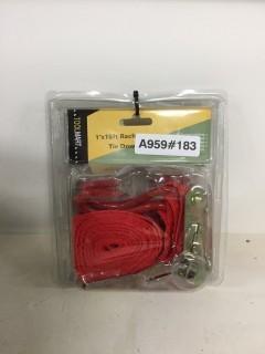 (2) 1"x15' Ratchet Tie Down Straps.