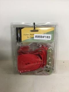 (2) 1"x15' Ratchet Tie Down Straps.