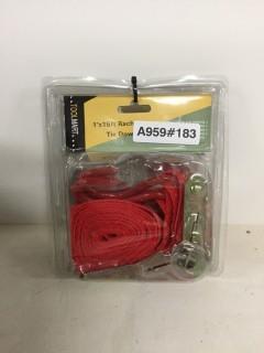 (2) 1"x15' Ratchet Tie Down Straps.