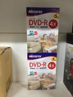 Box of (10) Memorex DVD-R.