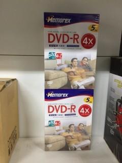 Box of (10) Memorex DVD-R.