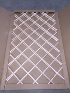 Lot of (2) Omega National Products WRL2443MA Maple Wine Rack Lattice, 24"x 43".