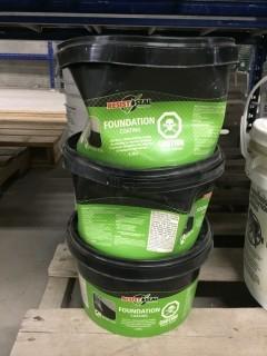 Lot of (3) 3.78L Buckets of Foundation Coating.