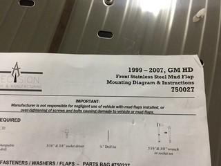 Precision 199-07 GMC HD Front Mud Flaps.